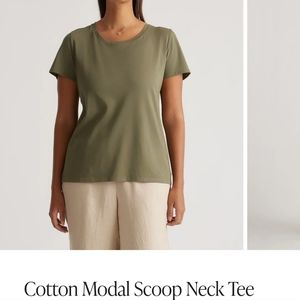 Quince Numerous Colors Cotton Modal Scoop Neck Tee